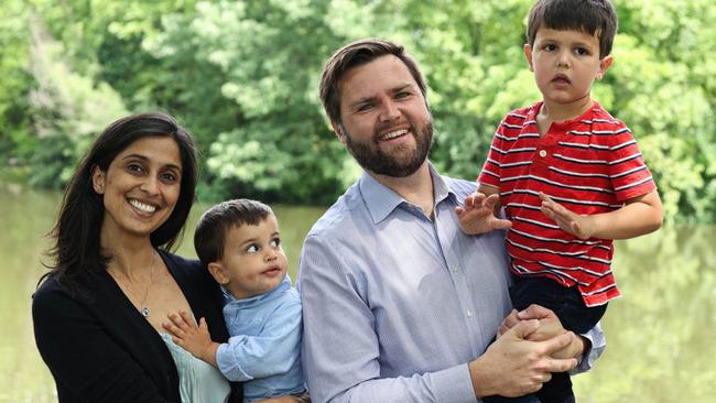 JD and Usha Vance with two of their three children Ewan and Vivek.