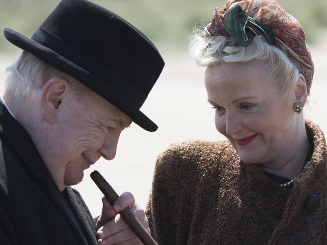 Brian Cox and Miranda Richardson in a scene from the film. Picture: Graeme Hunter