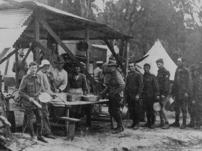 Dinner time at Bruny Island Quarantine Station, circa 1919. More than 9000 returning soldiers spent a week of their lives after World War 1 to check that they had not brought back the dreaded Spanish Flu from Europe.