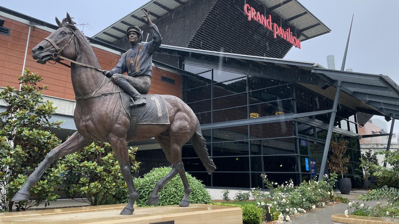 The Winx monument at Rosehill Gardens.