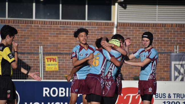 Renouf Shield action: Keebra Park v Palm Beach Currumbin.