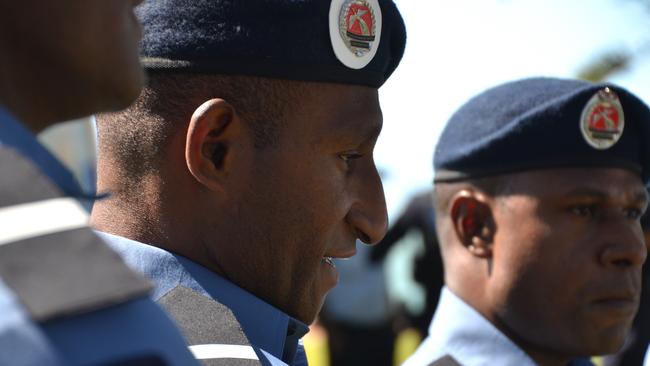 Alex Nyo'o from the Royal Papua New Guinea Constabulary as the Cadet Placement Program concluded in Townsville on Friday. Picture: Natasha Emeck