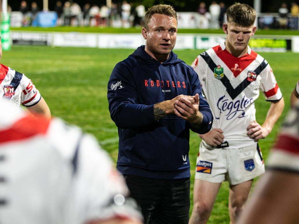 Sydney Roosters Academy head coach Jake Friend. Picture: Roosters Digital