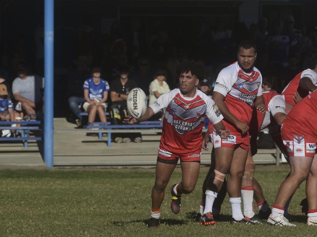 South Grafton Rebels lock Hakeem Torrens during their Tooheys New Group 2 first grade rugby league clash with the Grafton Ghosts at Frank McGuren Field on Sunday, May 16.