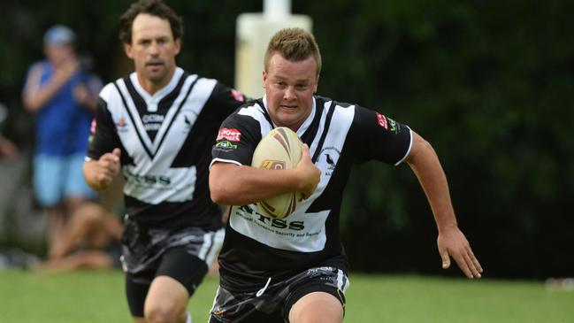 Magpies playmaker Luke Beaumont can put his foot down.