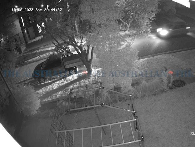 New CCTV emerges following southwest Sydney double murder showing what appears to be a Toyota 4WD leaving the scene of the shooting.