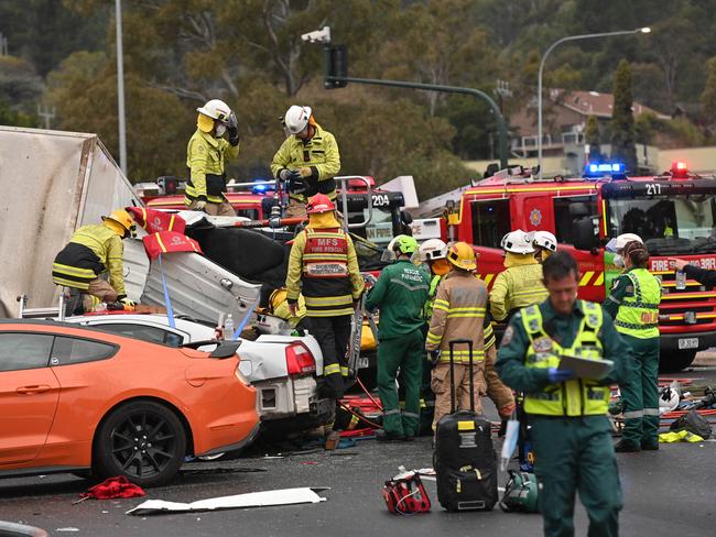 Major accident at the freeway near the Toll Gate. Picture: Keryn Stevens