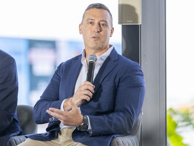 Tony Gollan at Brisbane Racing Club's Winter Carnival launch at Eagle Farm, Tuesday, April 23, 2024 - Picture: Richard Walker