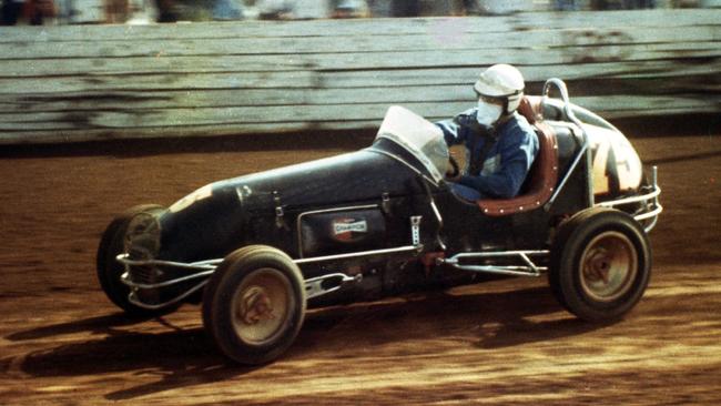 Speedway star Jeff Freeman in action at Westmead Speedway in 1965.