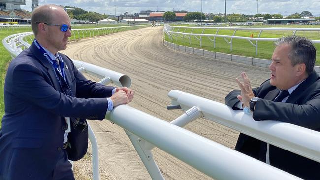 New QRIC boss Shane Gillard with Queensland’s chief steward Peter Chadwick. Picture: Supplied