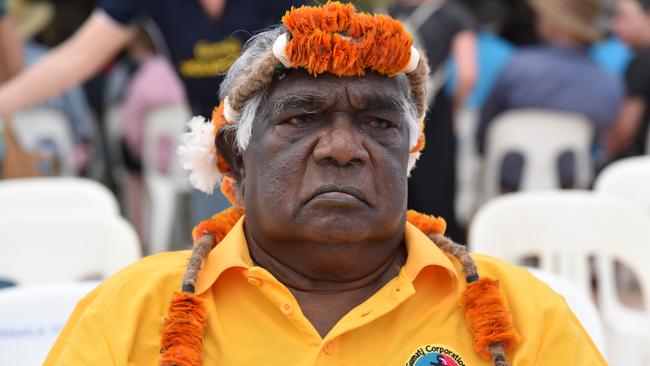 Dr Galarrwuy Yunupingu started discussing the effects of sit-down money on remote Aboriginal life back in the early 1990s. Picture: AAP Image/Lucy Hughes Jones