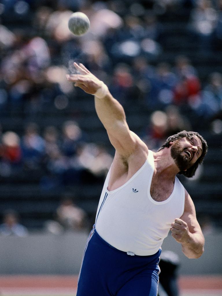 Geoff Capes was a shot put champion. Photo by Tony Duffy/Getty Images