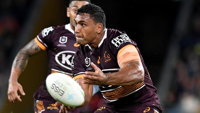 Tevita Pangai Jr wants to play Origin for the Blues. Picture: Bradley Kanaris/Getty Images