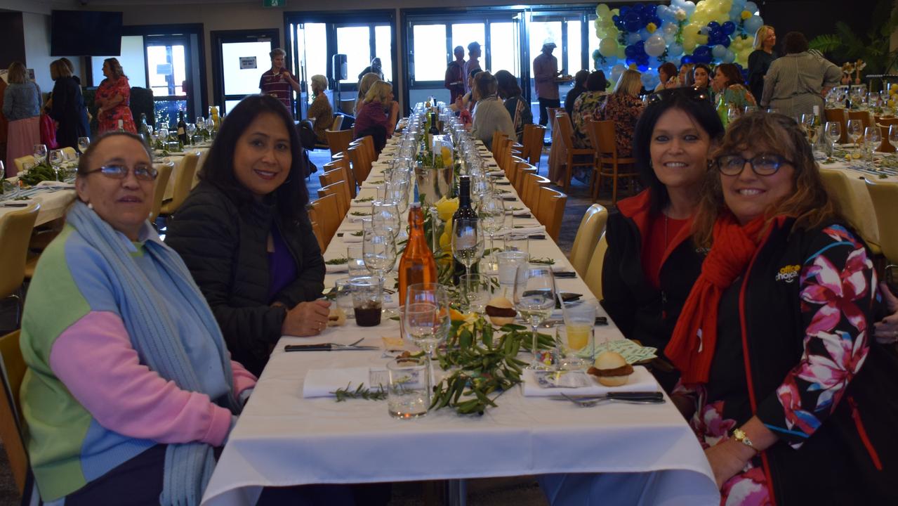 Sally Bertolotti, Maria Stritzel, Susan Wills and Tammy Johnstone at the Dalby Diehards Ladies Long Lunch 2022. Picture: Emily Devon.