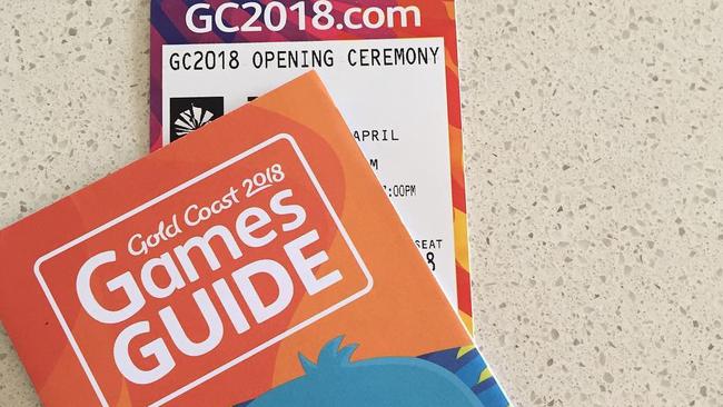 A Commonwealth Games opening ceremony ticket. Photo: Tanya Mathers Architecture/Instagram