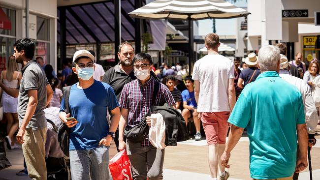 Crowds shopping at Harbour Town. Picture: Mike Burton