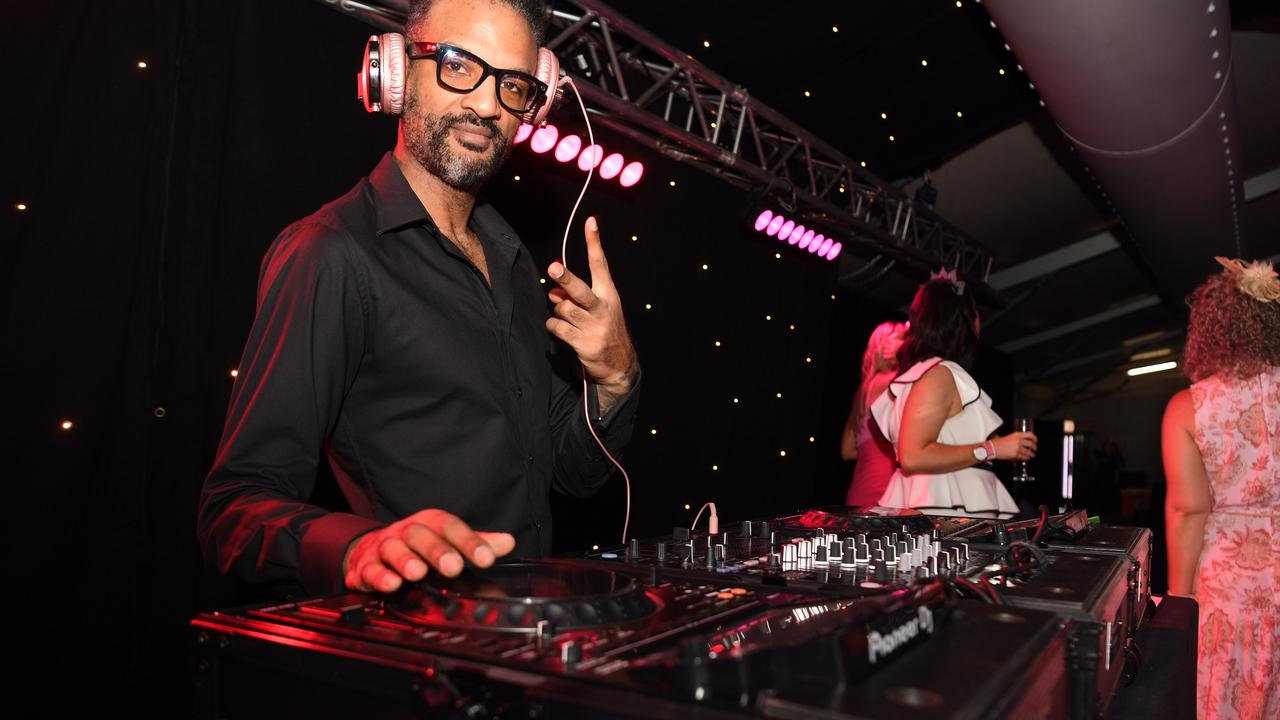 DJ spinning tunes at Darwin Ladies Day. Picture: (A)manda Parkinson