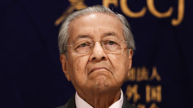 ‘Since you have blamed all Muslims and the Muslims’ religion for what was done by one angry person, the Muslims have a right to punish the French’: Former Malaysia Prime Minister Mahathir Mohamad Picture: AFP