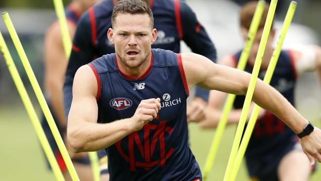 Steven May struggled with fitness and injury in his first year at the Demons. Picture: AAP