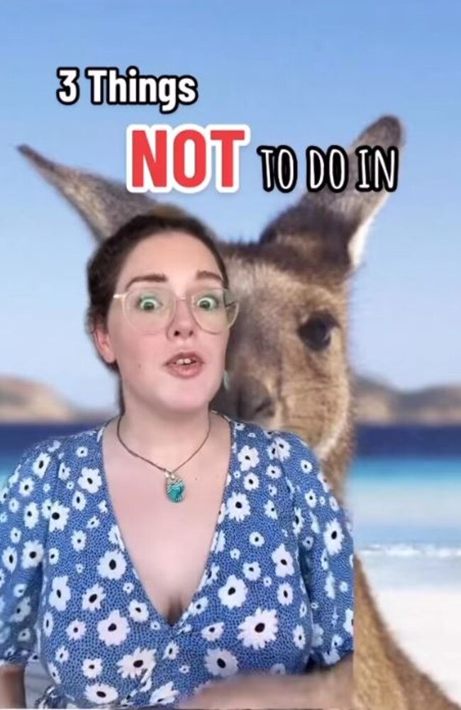 British expat and radio host Jordana Grace advised tourists of the three things ‘not to do’ in Australia. Picture: Instagram/thejordanagrace