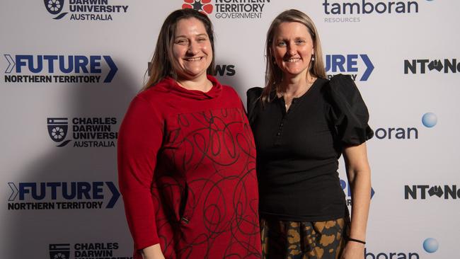 Nadia Phillips and Kylie De Jesus Augusto at the NT News Futures Northern Territory forum 2024. Picture: Pema Tamang Pakhrin