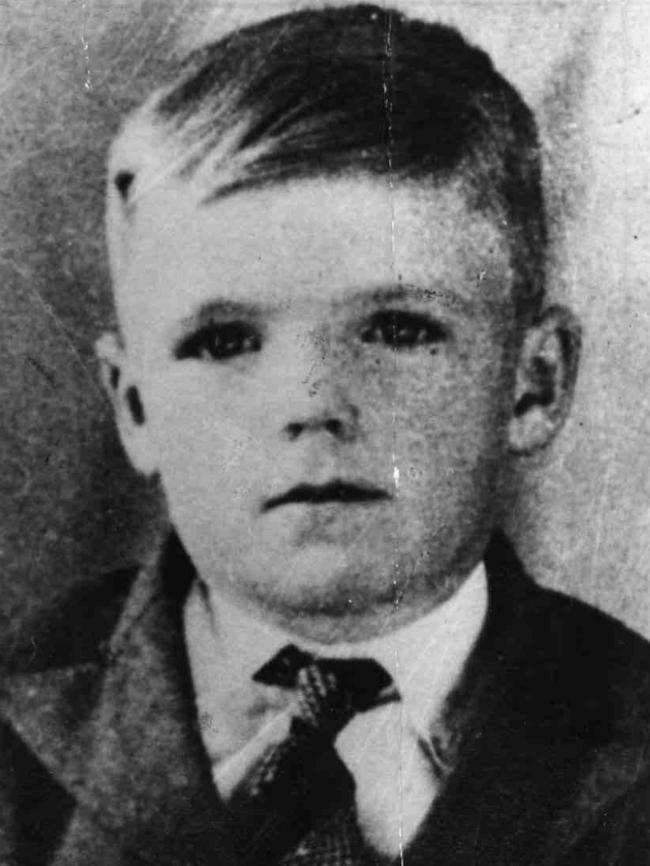 The photograph of Neil Kerley, aged 5, Graham Cornes says depicts a sadness in the legendary SA footy great’s eyes.