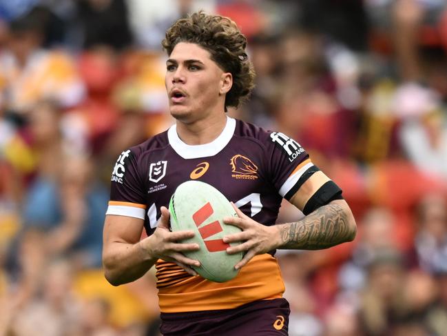 Brisbane Broncos v Canterbury-Bankstown Bulldogs - Reece Walsh. Photo: Chloe Davis/NRL Imagery.