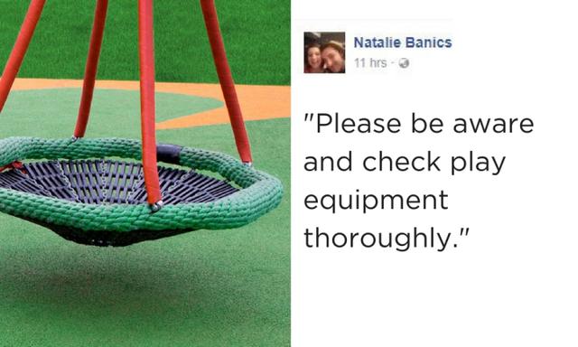 Dad's terrifying playground warning: "this is so scary"