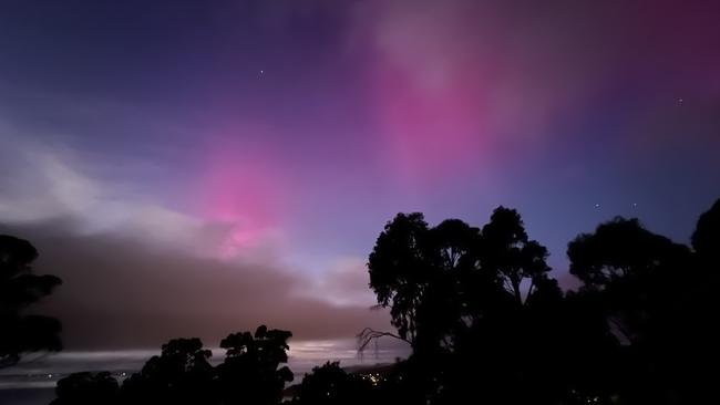 Aurora snapped at Blackmans Bay, Tasmania on May 11. Picture: Philip Young