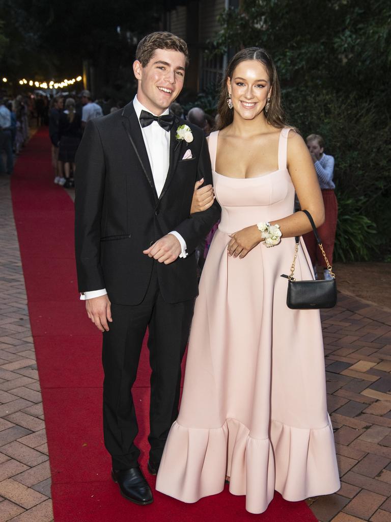 Maggie Lattimore and Mac Locke at Fairholme College formal, Wednesday, March 29, 2023. Picture: Kevin Farmer