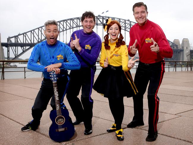 The Wiggles, Get ready to performing at The Wiggles Australia Day Concert at the Sydney Opera House. Pic Chris Pavlich