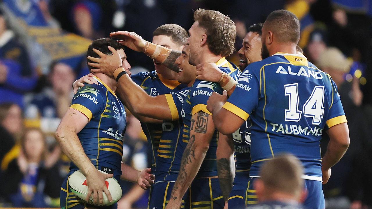 The Eels handled the early loss of Joe Ofahengaue to defeat the Cowboys thanks to Mitch Moses’ solo try. Picture; Mark Metcalfe/Getty Images