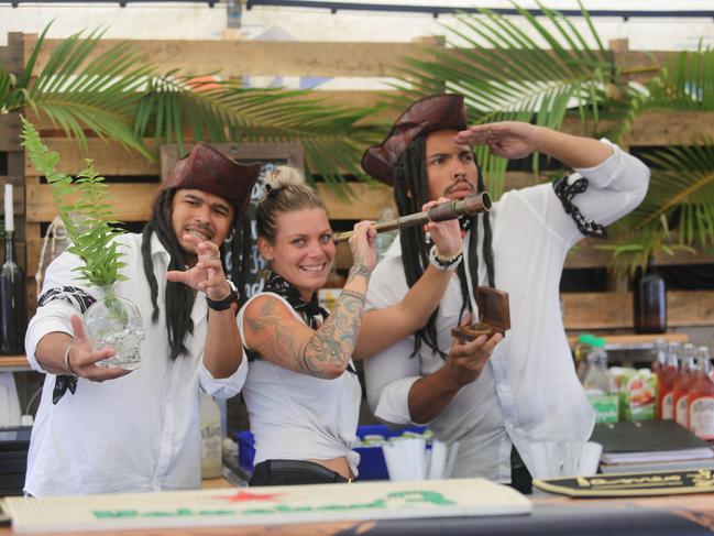 This year’s Buskers By The Creek Festival will include a licensed, floating Brazilian-themed bar in the middle of Currumbin Creek. Picture: Supplied.