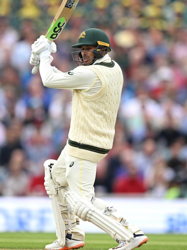 Usman Khawaja in batting action. Picture: Getty Images