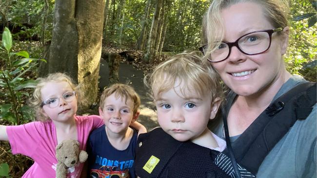 Nicky with her four kids today. Image: supplied