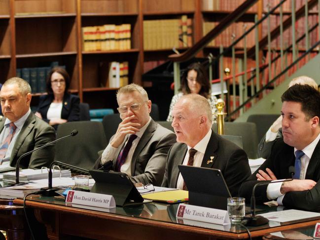 David Harris MP answers questions during NSW Budget Estimates at Parliament. Picture: NewsWire