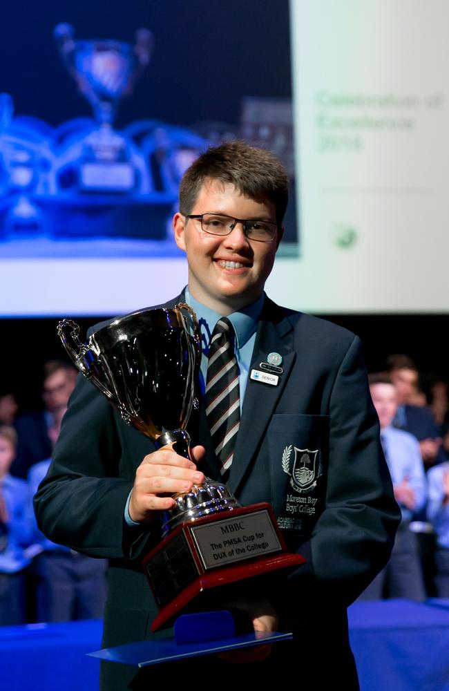 Moreton Bay Boys' College DUX Tobian Kennett. 