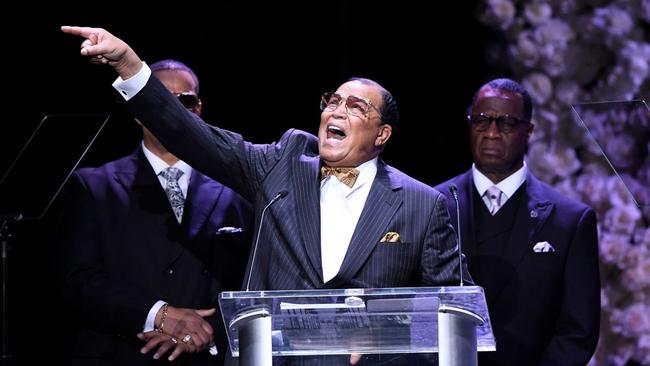 Nation of Islam leader Louis Farrakhan in Los Angeles last month.