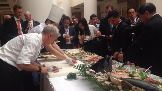 Guests at the gala dinner in China, hosted by the State Government as part of a trade mission — and which cost $36,000.