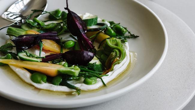 Moonah’s ever-changing menu is influenced by the season, region and what’s fresh from the kitchen garden. Picture: Marnie Hawson.