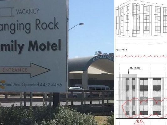The old Hanging Rock Motel will be knocked down and replaced with the new hotel if the proposal is approved.