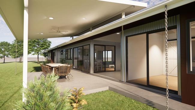 An artist's rendering of the Ginn Road property which will be used as a proof of concept for the PeoplePurposePlace project. Image: Supplied