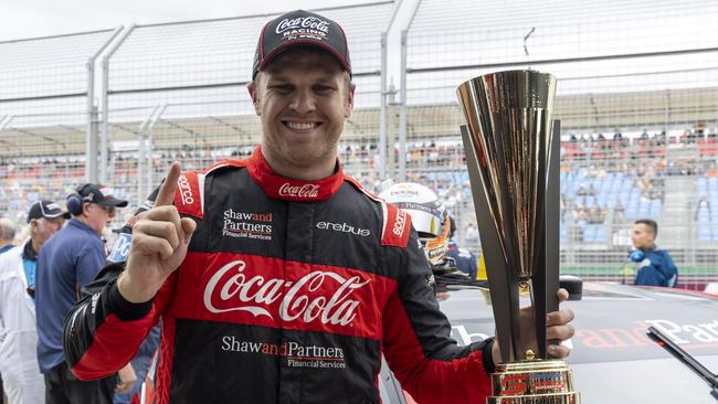 Brodie Kostecki after his maiden Supercars win at Albert Park