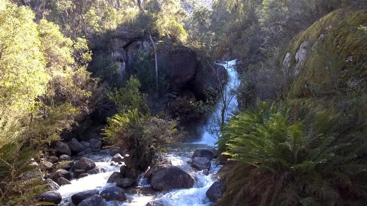 A man is critical after falling from the top of Eurobin Falls near Mt Buffalo. Picture: Rob Baird