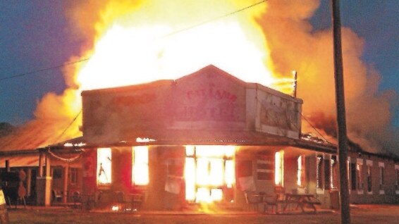 The Fat Lamb pub in Eugowra burned down in 2012.