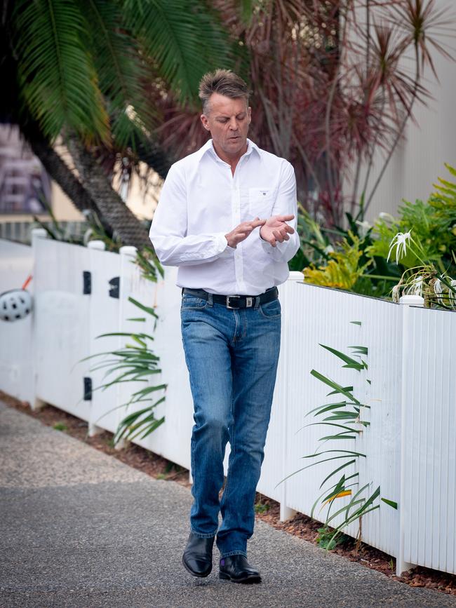 ‘World record’ wanker Gary Chisholm arrives at the Darwin Local Court.