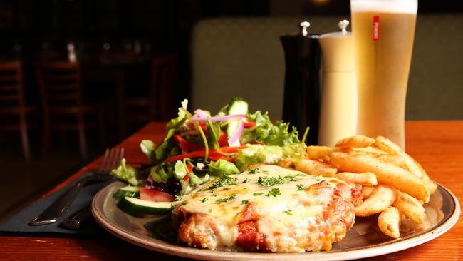 The Racecourse Hotel in Malvern East has a parma worth stopping at the bend for. Picture: Nicole Cleary