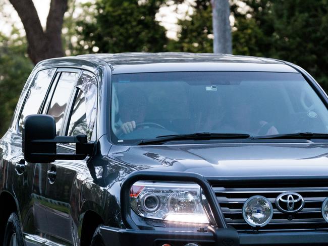 Mr Sandoe arriving at the home of his daughter and granddaughter on Monday. Picture: Chris Huang / Matrix