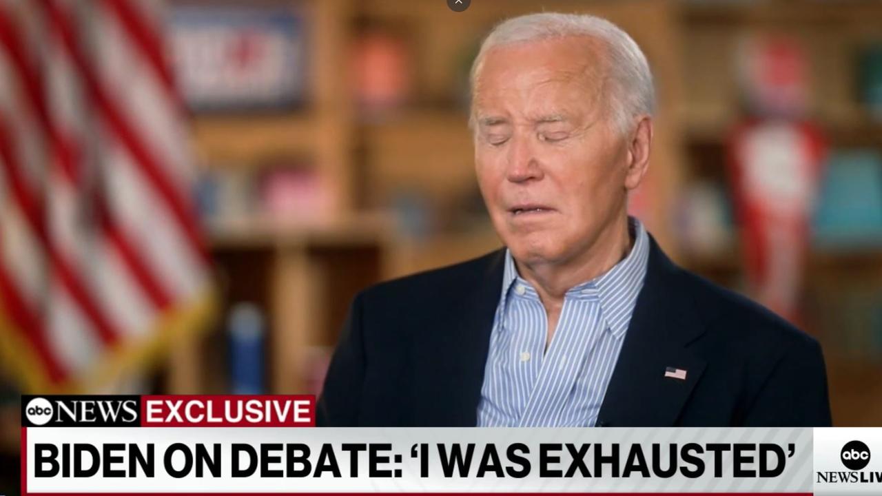 ABC US Exclusive interview with President Joe Biden post the debate. Picture: ABC