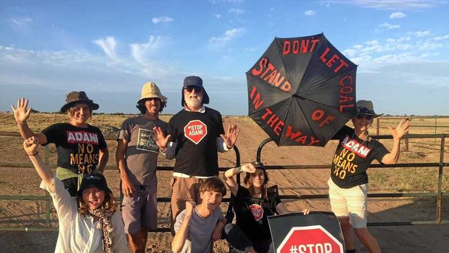 CHILDISH TANTRUM: Front Line Action on Coal (FLAC)  at an anti-Adani protest. Senator Matt Canavan has likened the anti-coal mine activists to frustrated children throwing the teddy out of the baby cot when they don't get their own way.